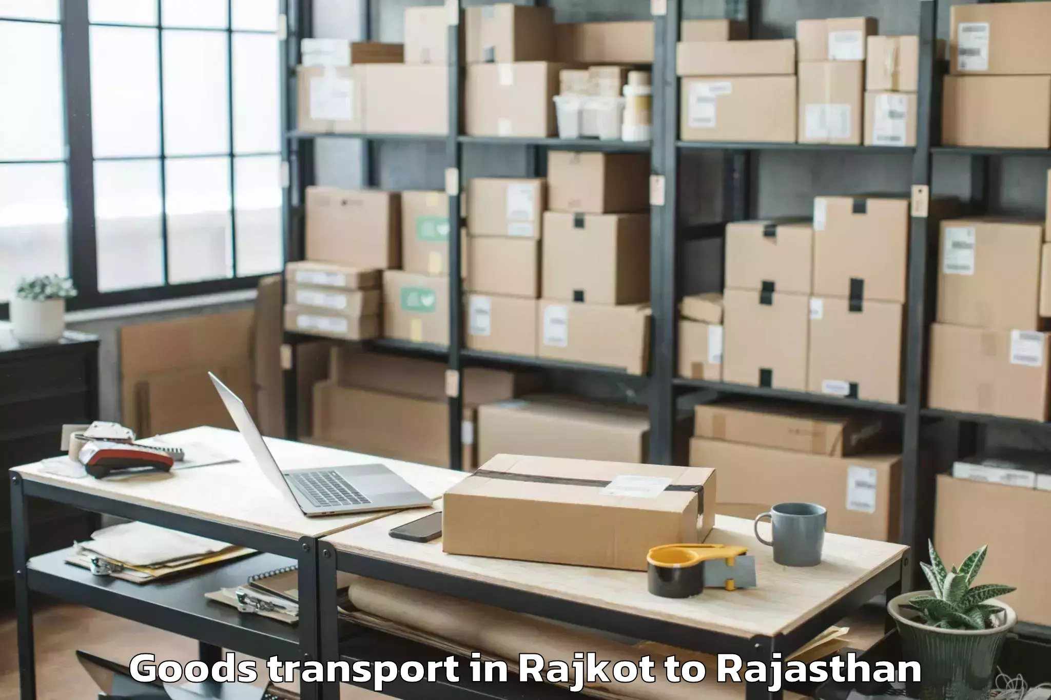 Professional Rajkot to Niit University Neemrana Goods Transport